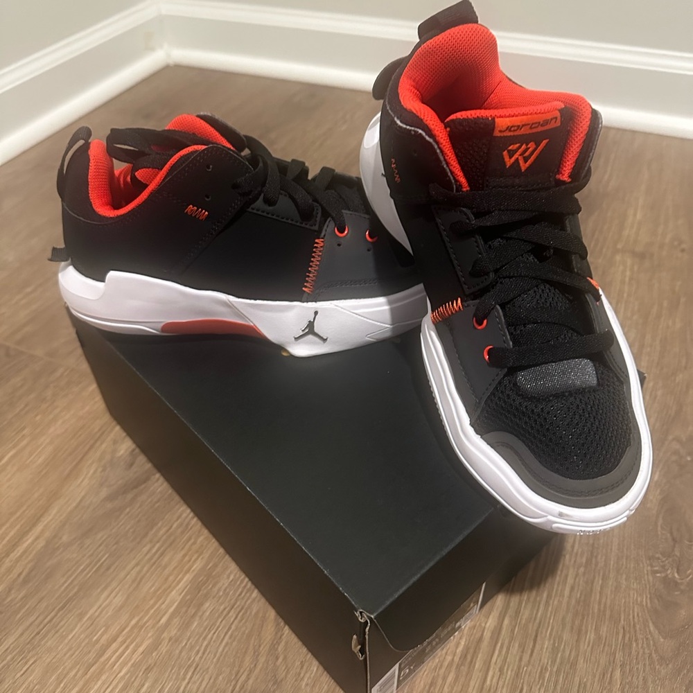 Jordan Kids' Black and Red Athletic Sneakers